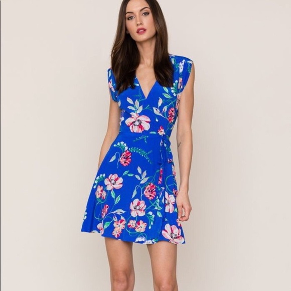 Silk wrap dress - Yumi Kim - Soho mixer dress in royal blue